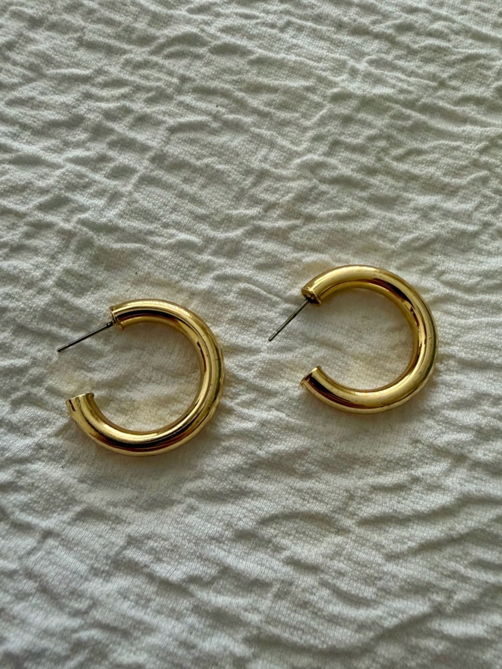 Gold Chunky Hoop Earrings - Women Jewelry